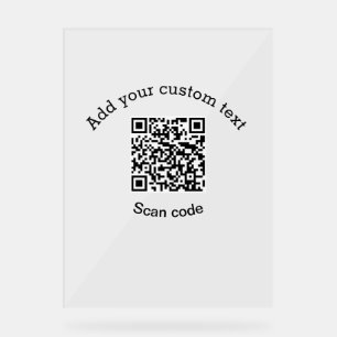 Hinzufügen eines benutzerdefinierten QR-Codegeschä Acrylschild