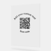 Hinzufügen eines benutzerdefinierten QR-Codegeschä Acrylschild (Winkel)