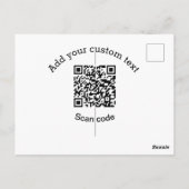 Hinzufügen eines benutzerdefinierten QR-Codegeschä Postkarte (Rückseite)