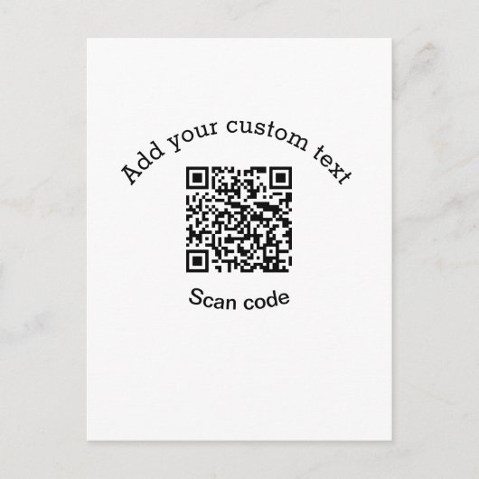 Hinzufügen eines benutzerdefinierten QR-Codegeschä Postkarte (Vorderseite)