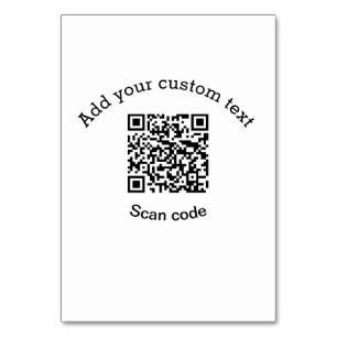 Hinzufügen eines benutzerdefinierten QR-Codegeschä Tischnummer
