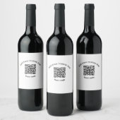 Hinzufügen eines benutzerdefinierten QR-Codegeschä Weinetikett (Flaschen)