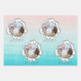 Hinzufügen eines benutzerdefinierten Rainbow-Fotos Geschenkpapier Set