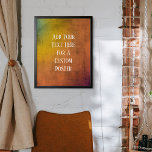 Hinzufügen eines benutzerdefinierten Rainbow Orang Poster<br><div class="desc">Über einen lebhaften grunge-texturierten, ombre Hintergrund mit grünen und gelben Farbtupfern in einer reichen Orange wurde ein Template Feld für Ihren Text hinzugefügt. Nutzen Sie diesen Platz, um Ihr Lieblingszitat oder Ihre Stimmung hinzuzufügen. Vielleicht ist es lustig. Vielleicht brauchen Sie ein Poster, das Sie motiviert. Was auch immer Ihr Grund,...</div>
