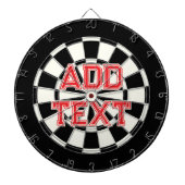 Hinzufügen eines benutzerdefinierten roten Texts i Dartscheibe (vorne)