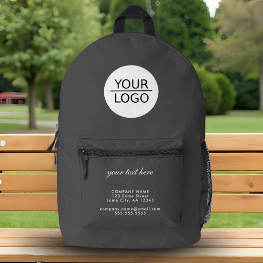 Hinzufügen eines benutzerdefinierten Text-Grau-Unt Bedruckter Rucksack