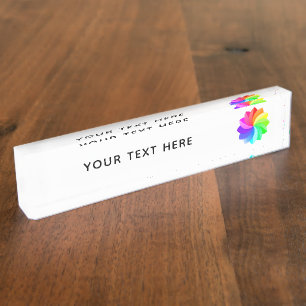 Hinzufügen eines benutzerdefinierten Textgeschäfte Namensplakette