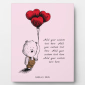 Hinzufügen eines benutzerdefinierten Textteddy-Val Fotoplatte (Vorderseite)