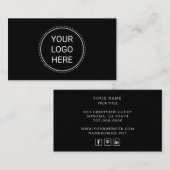 Hinzufügen eines Beruflichen Schwarzen Busses für Visitenkarte (Vorne/Hinten)