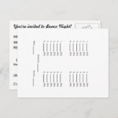 Hinzufügen eines Bunco-Hintergrundblatts Einladungspostkarte (Vorne/Hinten)