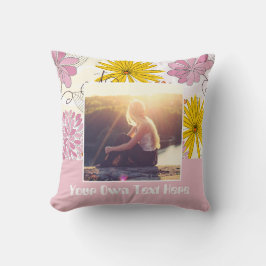 Hinzufügen eines eigenen Bildes und Textes Kissen