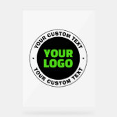 Hinzufügen eines eigenen Firmenlogos oder Hochlade Acrylschild (Vorderseite)