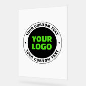 Hinzufügen eines eigenen Firmenlogos oder Hochlade Acrylschild (Winkel)