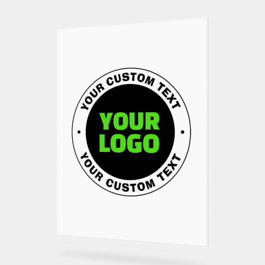 Hinzufügen eines eigenen Firmenlogos oder Hochlade Acrylschild (Winkel)