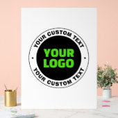 Hinzufügen eines eigenen Firmenlogos oder Hochlade Acrylschild (Hochzeit)