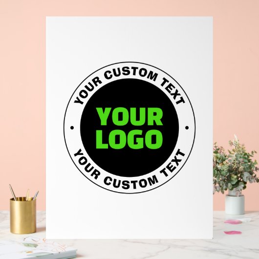 Hinzufügen eines eigenen Firmenlogos oder Hochlade Acrylschild (Hochzeit)