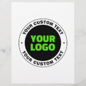 Hinzufügen eines eigenen Firmenlogos oder Hochlade Flyer (Vorne)