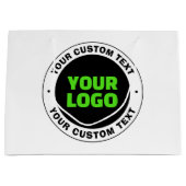 Hinzufügen eines eigenen Firmenlogos oder Hochlade Große Geschenktüte (Vorderseite)