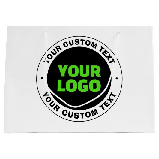 Hinzufügen eines eigenen Firmenlogos oder Hochlade Große Geschenktüte (Vorderseite)