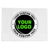 Hinzufügen eines eigenen Firmenlogos oder Hochlade Große Geschenktüte (Rückseite)