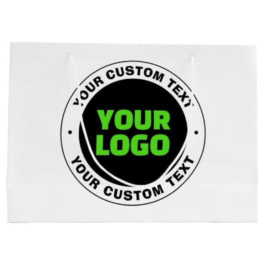 Hinzufügen eines eigenen Firmenlogos oder Hochlade Große Geschenktüte (Rückseite)