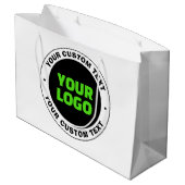 Hinzufügen eines eigenen Firmenlogos oder Hochlade Große Geschenktüte (Rückseite Schrägansicht)