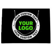 Hinzufügen eines eigenen Firmenlogos oder Hochlade Große Geschenktüte (Vorderseite)