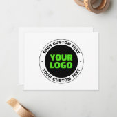 Hinzufügen eines eigenen Firmenlogos oder Hochlade Mitteilungskarte (Vorderseite/Rückseite Beispiel)