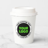 Hinzufügen eines eigenen Firmenlogos oder Hochlade Pappbecher (Vorderseite)