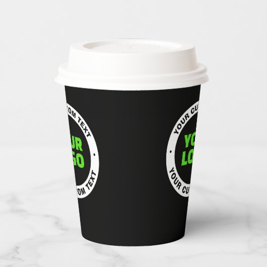 Hinzufügen eines eigenen Firmenlogos oder Hochlade Pappbecher (Links)