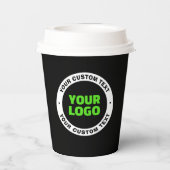 Hinzufügen eines eigenen Firmenlogos oder Hochlade Pappbecher (Rückseite)