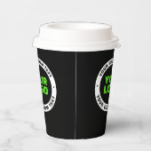 Hinzufügen eines eigenen Firmenlogos oder Hochlade Pappbecher (Rechts)