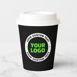 Hinzufügen eines eigenen Firmenlogos oder Hochlade Pappbecher