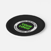 Hinzufügen eines eigenen Firmenlogos oder Hochlade Pappteller (Schrägansicht)