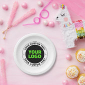 Hinzufügen eines eigenen Firmenlogos oder Hochlade Pappteller (Party)