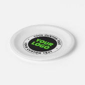 Hinzufügen eines eigenen Firmenlogos oder Hochlade Pappteller (Schrägansicht)