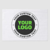 Hinzufügen eines eigenen Firmenlogos oder Hochlade Seidenpapier (Vorderseite)