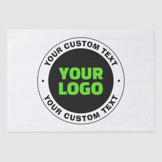 Hinzufügen eines eigenen Firmenlogos oder Hochlade Seidenpapier (Vorderseite)