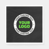 Hinzufügen eines eigenen Firmenlogos oder Hochlade Serviette (Vorderseite)