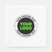 Hinzufügen eines eigenen Firmenlogos oder Hochlade Serviette (Vorderseite)