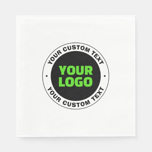 Hinzufügen eines eigenen Firmenlogos oder Hochlade Serviette (Vorderseite)