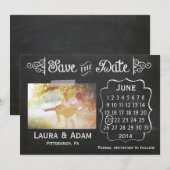 Hinzufügen eines eigenen Fotos-Chalkboards Save th The Date (Vorne/Hinten)