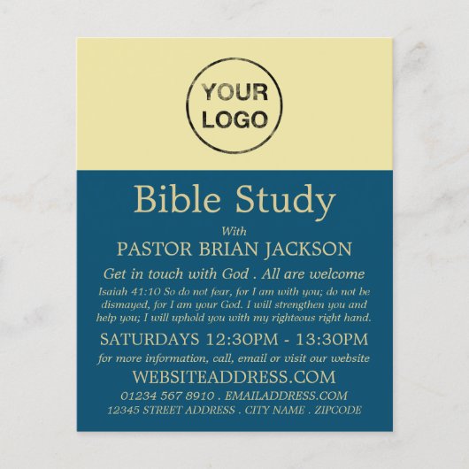 Hinzufügen eines eigenen Logos, Christliche Bibelk Flyer (Vorne)