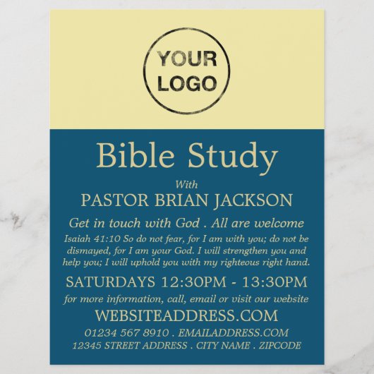 Hinzufügen eines eigenen Logos, Christliche Bibelk Flyer (Vorne)