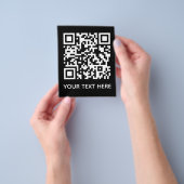 Hinzufügen eines eigenen QR Code Text Scan-Menülin Flyer (Gruppe)