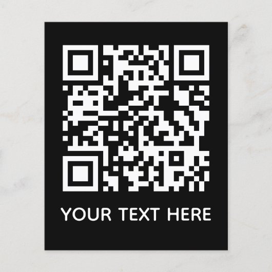 Hinzufügen eines eigenen QR Code Text Scan-Menülin Flyer (Vorne)