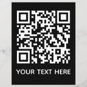 Hinzufügen eines eigenen QR Code Text Scan-Menülin Flyer (Vorne)