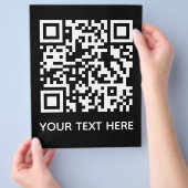 Hinzufügen eines eigenen QR Code Text Scan-Menülin Flyer (Hand)