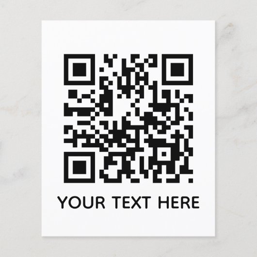 Hinzufügen eines eigenen QR Code Text Scan-Menülin Flyer (Vorne)