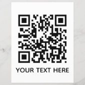 Hinzufügen eines eigenen QR Code Text Scan-Menülin Flyer (Vorne)